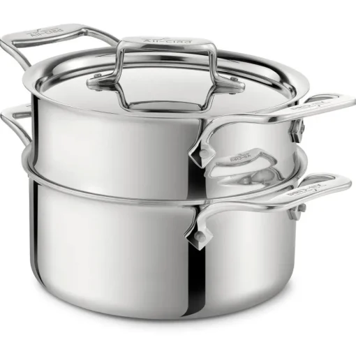 Outlet 3-Quart Steamer Set / D5 Polished Stainless Cooking Essential Soups & Stockpots