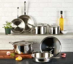Outlet 3-Quart Steamer Set / D5 Polished Stainless Cooking Essential Soups & Stockpots