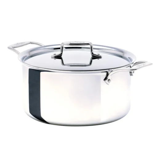 Online 8-Quart Stockpot with Lid / D5 Polished Stainless Cooking Excellence Soups & Stockpots