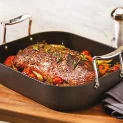 Fashion Small Roaster with Rack / Essentials Nonstick for Perfect Roasts Roasters