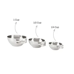 Fashion Stainless Steel Mini Measuring Bowl Set - 3 Piece | Kitchen Accessories