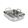 Hot 11 x 14-Inch Stainless Steel Small Roaster With Rack I Roasters | Specialty Cookware