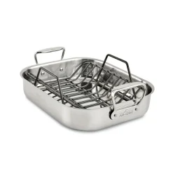 Hot 11 x 14-Inch Stainless Steel Small Roaster With Rack I Roasters | Specialty Cookware